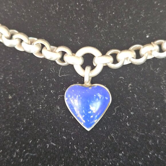 Sterling Silver and Lapiz Necklace - Picture 2 of 4